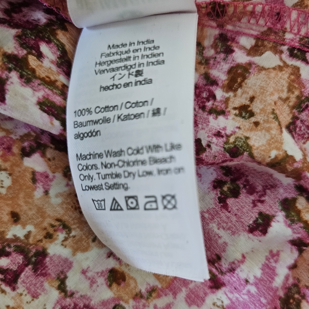 J. Crew Floral Long Sleeve Dress in Pink and Yellow - Picture 8 of 8
